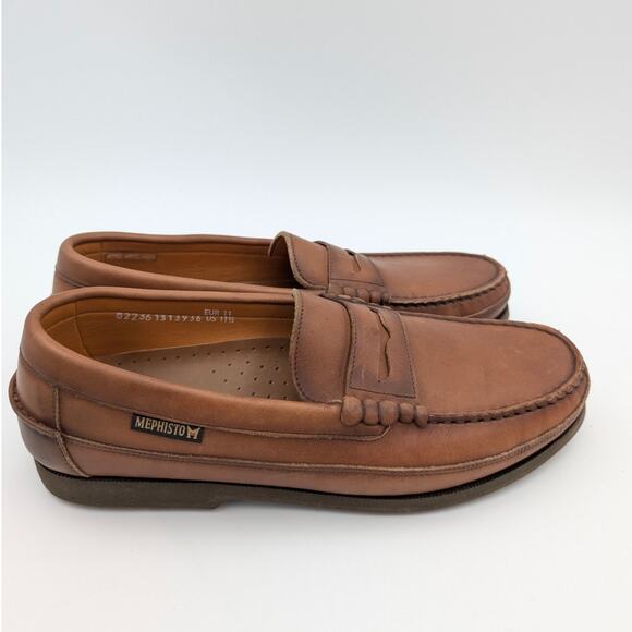 Mephisto Cap Vert Penny Loafer Shoes Men's Rust Leather Size US11.5 EU44 - Picture 3 of 12